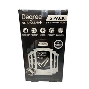 Degree Men Ultra Clear Black + White Solid Antiperspirant Deodorant, 2.7oz - 5ct